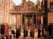 BASTIANI, Lazzaro The Relic of the Holy Cross is offered to the Scuola di S. Giovanni Evangelista china oil painting reproduction